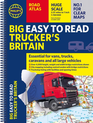 Cover image for 9781849077248 - Philip's Big Easy to Read Trucker's Road Atlas Britain