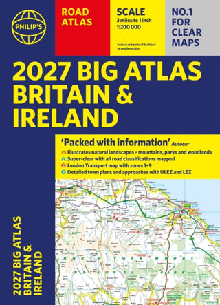 Cover image for 9781849077439 - Philip's 2027 Big Road Atlas of Britain and Ireland (A3 Paperback)