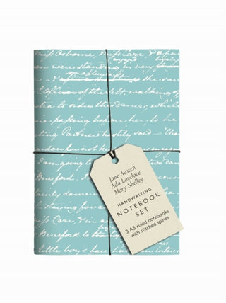 Cover image for 9781851245758 - Jane Austen, Ada Lovelace, Mary Shelley Handwriting Notebook Set