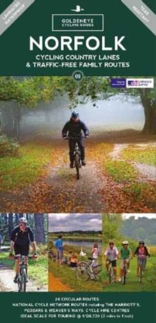 Cover image for 9781859652923 - Norfolk Cycling Country Lanes Map