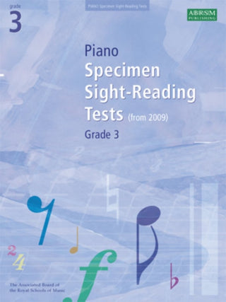 Cover image for 9781860969072 - Piano Specimen Sight-Reading Tests, Grade 3
