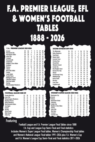 Cover image for 9781862235700 - F.A. Premier League, EFL & Women's Football Tables 1888-2026