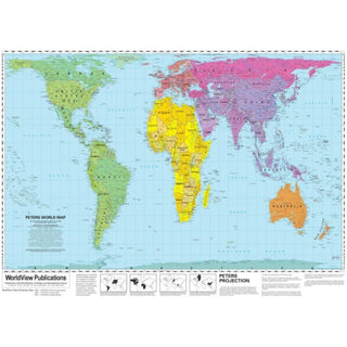 Cover image for 9781872142012 - World View Peters Projection Map