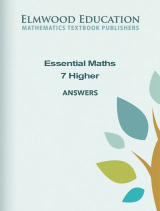Cover image for 9781906622831 - Essential Maths 7 Higher Answers
