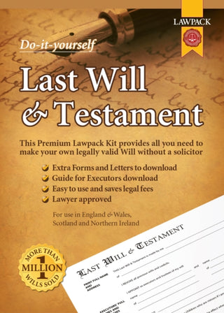 Supplemental image for 9781907765964 - Lawpack Premium Last Will & Testament DIY Kit