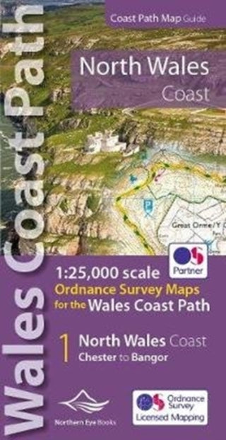 Cover image for 9781908632586 - North Wales Coast Path Map
