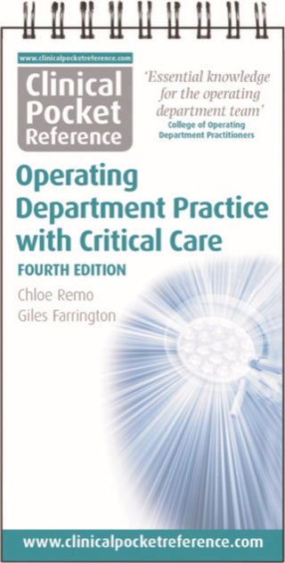 Cover image for 9781908725172 - Clinical Pocket Reference Operating Department Practice