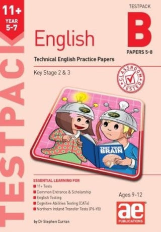 Cover image for 9781910107430 - 11+ English Year 5-7 Testpack B Practice Papers 5-8