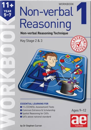 Cover image for 9781910107867 - 11+ Non-verbal Reasoning Year 5-7 Workbook 1