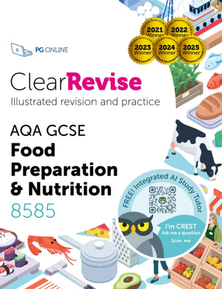 Cover image for 9781910523377 - ClearRevise AQA GCSE Food Preparation and Nutrition 8585