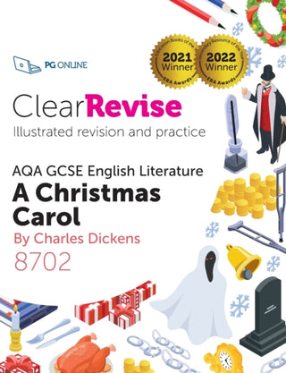 Cover image for 9781910523490 - ClearRevise AQA GCSE English Literature: Dickens A Christmas Carol