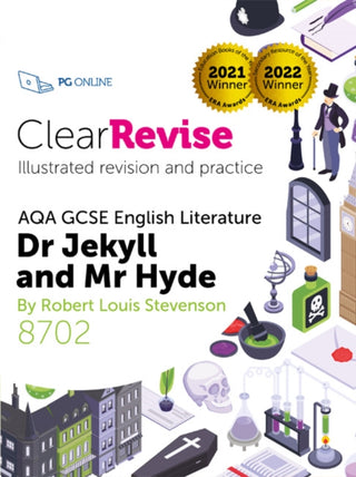 Cover image for 9781910523926 - ClearRevise AQA GCSE English Literature 8702; Stevenson, Dr Jekyll and Mr Hyde
