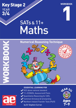 Cover image for 9781911553212 - KS2 Maths Year 3/4 Workbook 1