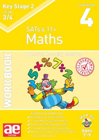 Cover image for 9781911553243 - KS2 Maths Year 3/4 Workbook 4