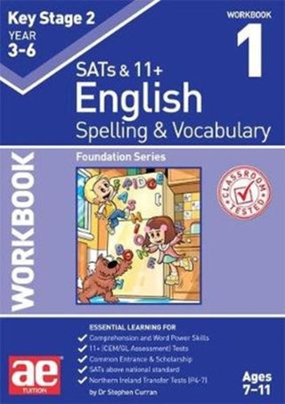 Cover image for 9781911553373 - KS2 Spelling & Vocabulary Workbook 1