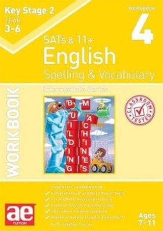 Cover image for 9781911553403 - KS2 Spelling & Vocabulary Workbook 4