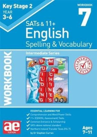Cover image for 9781911553434 - KS2 Spelling & Vocabulary Workbook 7