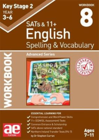 Cover image for 9781911553441 - KS2 Spelling & Vocabulary Workbook 8