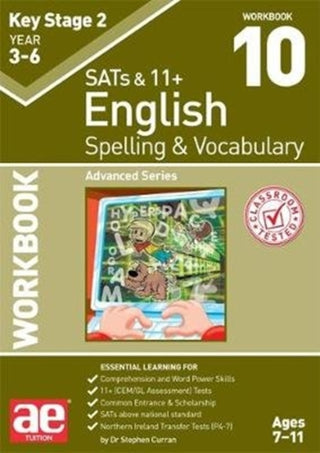 Cover image for 9781911553465 - KS2 Spelling & Vocabulary Workbook 10