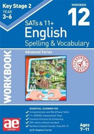 Cover image for 9781911553489 - KS2 Spelling & Vocabulary Workbook 12