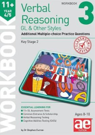 Cover image for 9781911553519 - 11+ Verbal Reasoning Year 4/5 GL & Other Styles Workbook 3