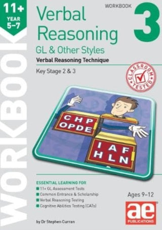 Cover image for 9781911553908 - 11+ Verbal Reasoning Year 5-7 GL & Other Styles Workbook 3