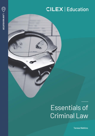 Cover image for 9781911713920 - Essentials of Criminal Law