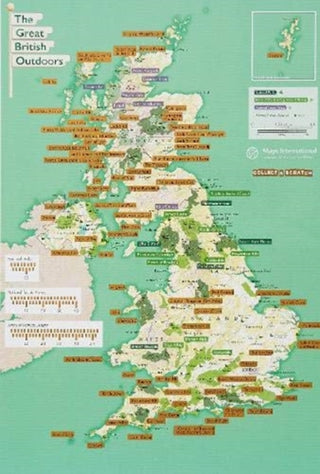 Cover image for 9781912203185 - The Great British Outdoors - Collect and Scratch Map