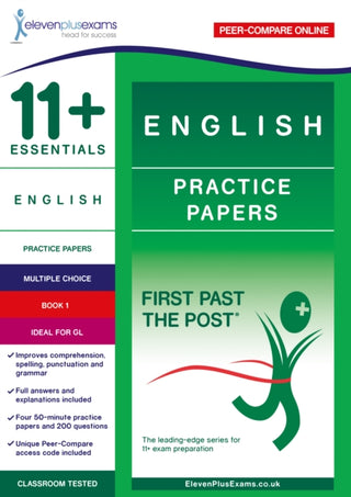 Cover image for 9781912364008 - 11+ Essentials English Practice Papers Book 1