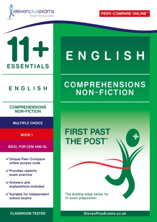 Cover image for 9781912364084 - 11+ Essentials English Comprehensions: Non Fiction Book 1