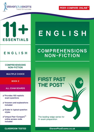 Cover image for 9781912364091 - 11+ Essentials English Comprehensions: Non-Fiction Book 2