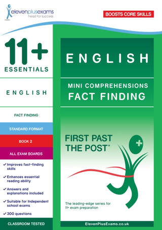 Cover image for 9781912364121 - 11+ Essentials English Mini-Comprehensions: Fact-Finding Book 2