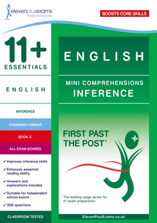 Cover image for 9781912364169 - 11+ Essentials English Mini Comprehensions: Inference Book 3