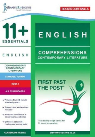 Cover image for 9781912364251 - 11+ English Comprehensions: Contemporary Literature Book 1 (Standard Format)