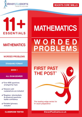 Cover image for 9781912364459 - 11+ Essentials Mathematics: Worded Problems Book 1