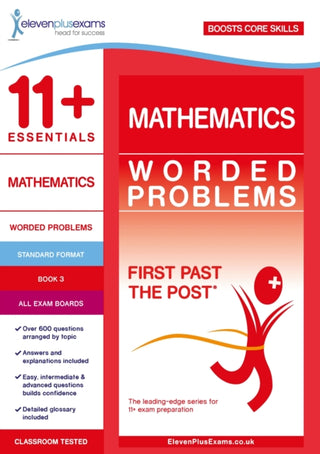Cover image for 9781912364527 - 11+ Essentials Mathematics: Worded Problems Book 3