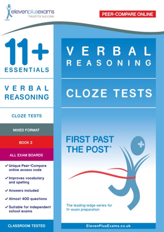 Cover image for 9781912364619 - 11+ Essentials Verbal Reasoning: Cloze Tests Book 2