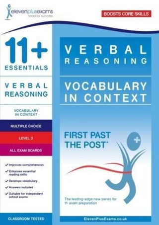 Cover image for 9781912364688 - 11+ Essentials Verbal Reasoning: Vocabulary in Context Level 1