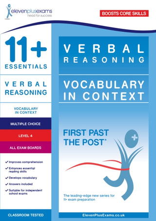 Cover image for 9781912364718 - 11+ Essentials Verbal Reasoning: Vocabulary in Context Level 4