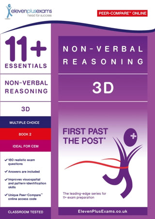 Cover image for 9781912364862 - 11+ Essentials Non-Verbal Reasoning: 3D Book 2