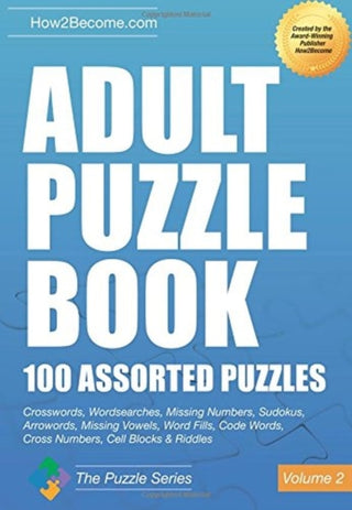 Cover image for 9781912370184 - Adult Puzzle Book:100 Assorted Puzzles - Volume 2
