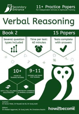 Cover image for 9781912370788 - 11+ Practice Papers For Independent Schools & Aptitude Training Verbal Reasoning Book 2