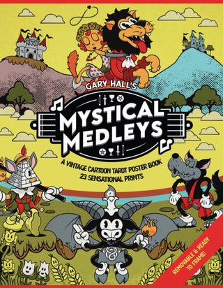 Cover image for 9781912634712 - Mystical Medleys: A Vintage Cartoon Tarot Poster Book