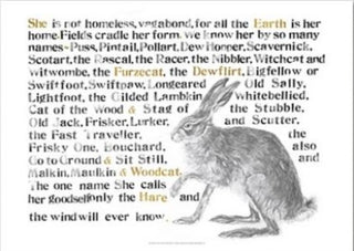 Cover image for 9781912654499 - Jackie Morris Poster: Names of the Hare, The