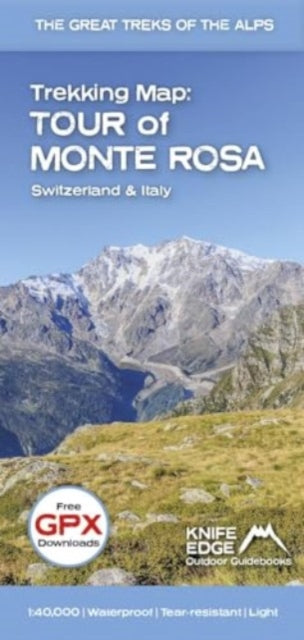 Cover image for 9781912933549 - Tour of Monte Rosa Trekking Map