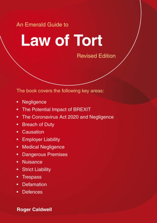 Cover image for 9781913342470 - An Emerald Guide to Law of Tort