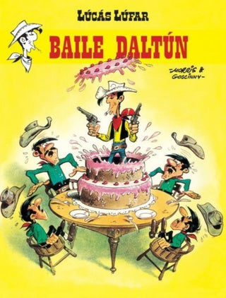 Cover image for 9781913573447 - Lúcás Lúfar: Baile Daltún (Lucky Luke in Irish)