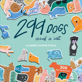 Cover image for 9781913947156 - 299 Dogs (and a Cat) 300 Piece Cluster Puzzle