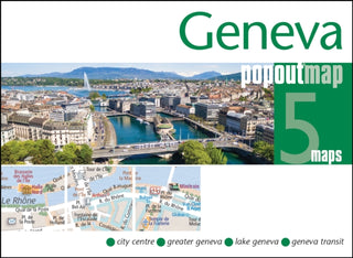 Cover image for 9781914515965 - Geneva PopOut Map - pocket size, pop up, street map of Geneva
