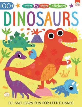 Cover image for 9781915458650 - Step by Step Stickers Dinosaurs